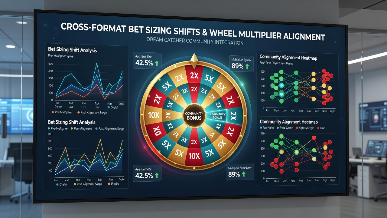 Detailed view of bet sizing data overlays showing shifts between Dream Catcher multipliers and Casino Hold'em hands during overlapping sessions
